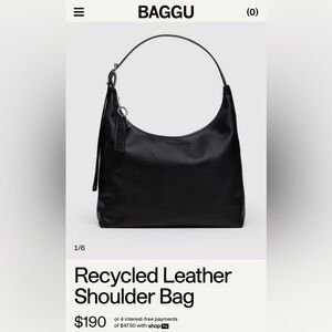 BAGGU Black Hobo Bag NWT